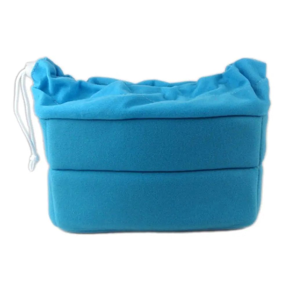 Compatible for Camera Insert Bag, Partition Padded Velvet Protective Case for DSLR Cameras & Lenses(Lake Blue)