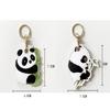 MC Fashion PU Leather Keychain Holder Case Compatible with AirTag, Cute Cartoon Panda GPS Tracker Case Charm Key Ring (Panda#1) view 2
