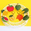 MC Fashion PU Leather Keychain Holder Case Compatible with AirTag, Cute Leaf and Fruit-Themed Charm Key Ring (Pineapple) view 2