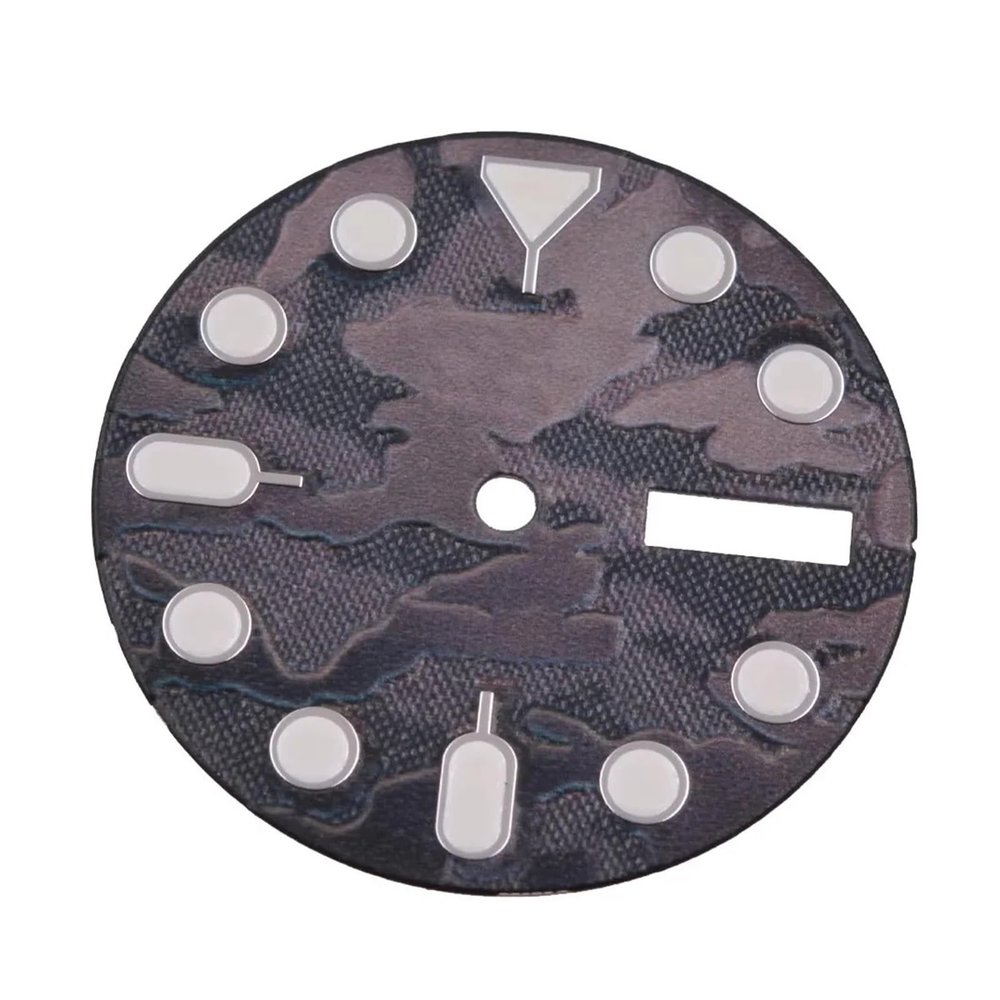 28.5mm Black Watch Dial Green Luminous Fit NH35 NH36 Movement Sterile Dial Watch Accessories