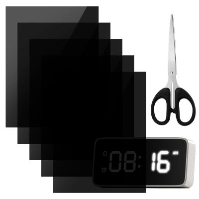4 Pack Light Dimming Stickers LED Light Blocking Sticker Self Adhesive Blocking Sheets Covers light Cover Filters with Scissors for Electronics Alarm Clock Radio Monitor Cable Box 6.7 x 5.12 Inch