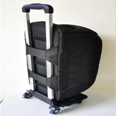 Compatible for Camera Crossbody Shoulder Bag, Multi-Function Photography Backpack with Portable Trolley(Black Trolley Bag)