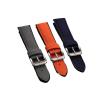 18mm 19mm 20mm 21mm 22mm Quick Release Elastic Nylon Watch Strap Unisex Soft Silicone WatchBand Sailcloth Sport Bracelets(Black-Red,21mm) view 3