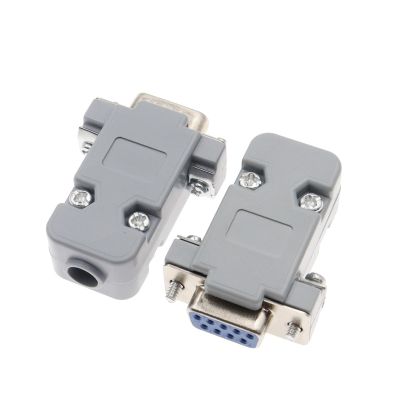 1PCS RS232 Serial Port Connector DB9 Female Socket Plug Connector 9 Pin Copper RS232 COM Adapter with Plastic Case DIY(Female)