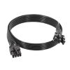 ABKMXZKD Modular Cable ForCorsair HX1200 HX1000 HX850 HX750 GPU PCIe 8Pin 6+2Pin to PCIe CPU 8Pin 18awg Adapter Cable(70cm) view 3