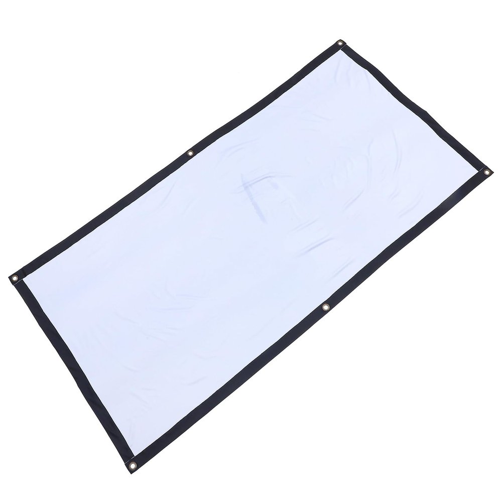 BESPORTBLE Foldable Home Office Classroom Projector Screen with Anti-Crease Polyester Material and Included Hooks for Portable Indoor Outdoor Movie Projection
