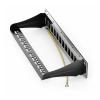 1U rack-mount patch panel, 12-port shielded computer room type panel with rear cable management rack(Sliver) view 3
