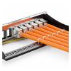 1U rack-mount patch panel, 12-port shielded computer room type panel with rear cable management rack(Sliver) view 4