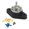 Distribution Block 1/4in M6 8 Terminal, 12V 48V Diution Stud Junction Post, less Steel Marine Bus Bar for Car RV Truck Solar Cells Electl Equipment view 1