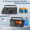 NOAA Weather Alert Radio,Digital AM FM Shortwave Radio with Best Reception,4000mAh Rechargeable Portable AM FM,Support SD Card view 4