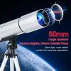 AuFCrow Telescope for Kids & Adults  80mm Refractor Telescope with 600mm Focal Length, Tripod, Barlow Lens & Phone Adapter High Powered Astronomical Telescopes for Beginners, Telescopio para Adultos view 2