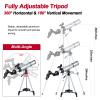 AuFCrow Telescope for Kids & Adults  80mm Refractor Telescope with 600mm Focal Length, Tripod, Barlow Lens & Phone Adapter High Powered Astronomical Telescopes for Beginners, Telescopio para Adultos view 4