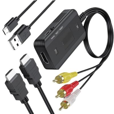 2.HDTV to 3RCA Composite Converter Adapter 1080P Video Streaming Game Console HDTV Accessories
