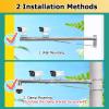 2 3 4 5 6ft Overlength Surveillance Post Stand, Wall-mounted Metal Security Camera Mount Pole Bracket, CCTV Pole for IP/PTZ/Dome/Box Camera(Light Coffee,59 1/10 in(150cm)) view 3