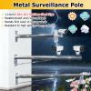 2 3 4 5 6ft Overlength Surveillance Post Stand, Wall-mounted Metal Security Camera Mount Pole Bracket, CCTV Pole for IP/PTZ/Dome/Box Camera(Light Coffee,59 1/10 in(150cm)) view 4