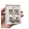 2 Port Coaxial TV F Head Digital TV Panel with Female to Female Phone RJ11 CAT6 RJ45 LAN Panel (White)(CAT6 with 2TV RJ11) view 2