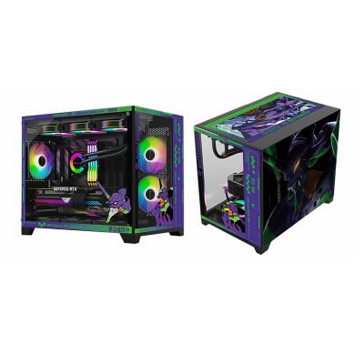 Computer Cases,Mid-Tower PC Gaming Case M-ATX/ITX - Front I/O USB 3.0 Port - 270  Panoramic View Tempered Glass Panel - Can Be Customized Privately