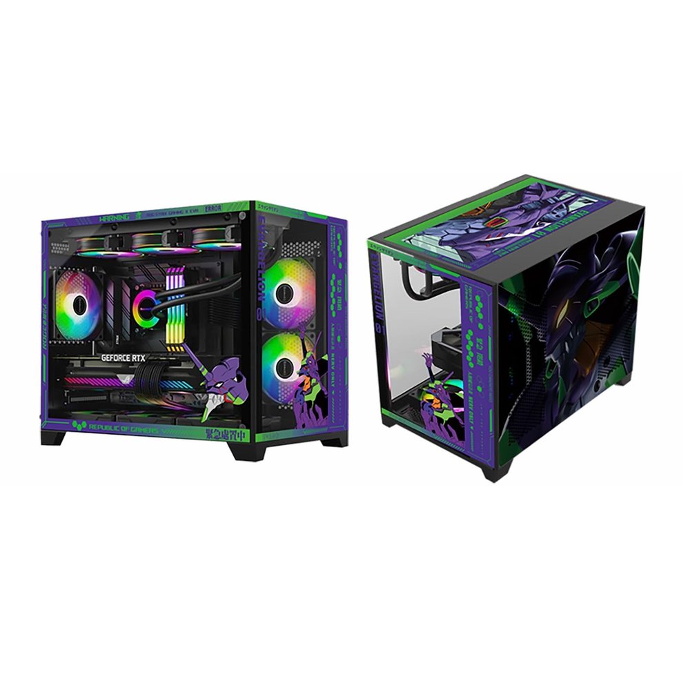 Computer Cases,Mid-Tower PC Gaming Case M-ATX/ITX - Front I/O USB 3.0 Port - 270  Panoramic View Tempered Glass Panel - Can Be Customized Privately