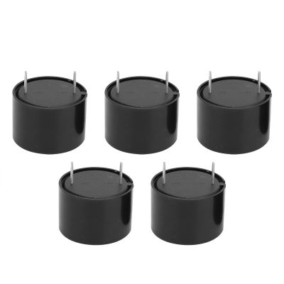 Active Piezo Electronic Buzzer Alarm 5Pcs Loud Continuous Sound Beeper for Signal Alarm HS2316 DC 3 24V PBT Material 25.5mm Diameter