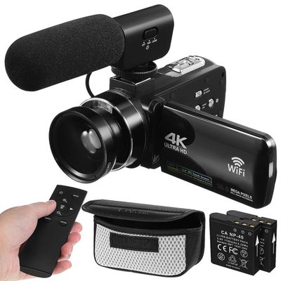DIYEAH HD Touchscreen Video Camera for Vlogging with Built-in Microphone Portable Lightweight Digital Camcorder for Outdoor Filming and Online Recording