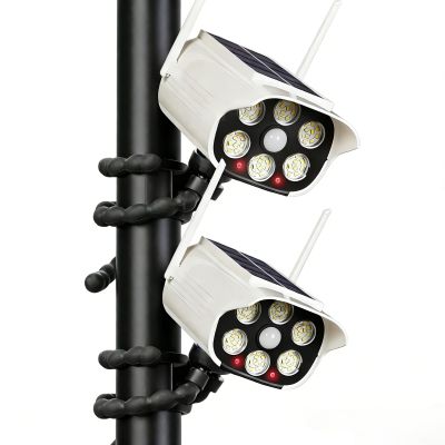 Thumok Solar Dummy Security Camera Outdoor, Motion Detector Fake Camera with 3 Lighting Modes