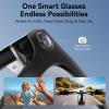 AI Smart Glasses with Camera, 1080P Video Recording Glasses, 8MP Camera Glasses, Real Time Translation, ChatGPT AI Voice Assistant, Open-Ear Audio,Sunglasses with Color-Changing Clear and Green Lenses view 2