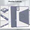 360 Rotating Acrylic Stand Smart Cover Suitable for Lenovo Xiaoxin Pad Pro 12.7inch TB-375FU 2025 Hard Clear Back Shell Case(Sky Blue) view 2