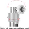 FINXRoll 11.81"-23.62" Silver Telescopic Security Camera Mount, Multi-Angle Wall/Ceiling Bracket for Arlo/Amcrest/Wansview view 2