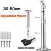 FINXRoll 11.81"-23.62" Silver Telescopic Security Camera Mount, Multi-Angle Wall/Ceiling Bracket for Arlo/Amcrest/Wansview view 4