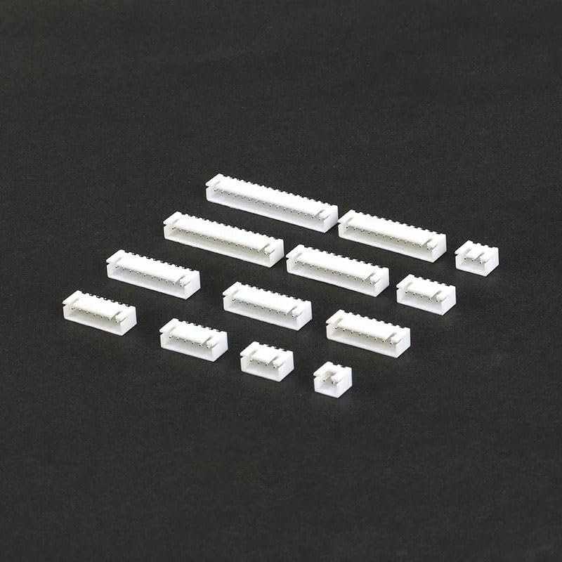 BHUPWZE 100Pcs JST XH2.54 2/3/4/5 Pin Terminals Plastic Shell Male Plug Female Socket Wire Connector 2P 3P 4P 5P-14P(100Pcs Male,4P)