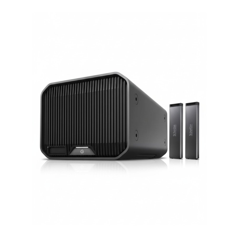 SanDisk Professional G Raid Project 2 16TB Space Gray Hard Drive and 2-Piece PRO-Blade SSD Mag 1TB Bundle (3 Items)