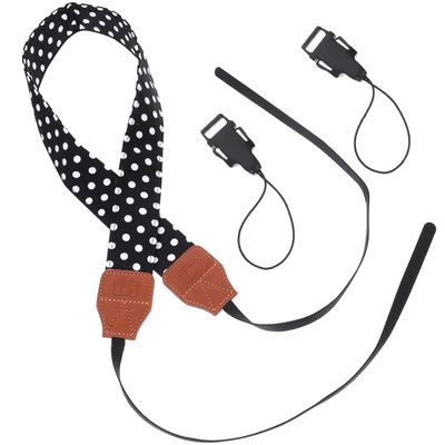 QUMIIRITY Adjustable Vintage Camera Neck and Shoulder Strap Comfortable Anti-slip Sling Belt for DSLR Digital Cameras with Custom for Secure Use