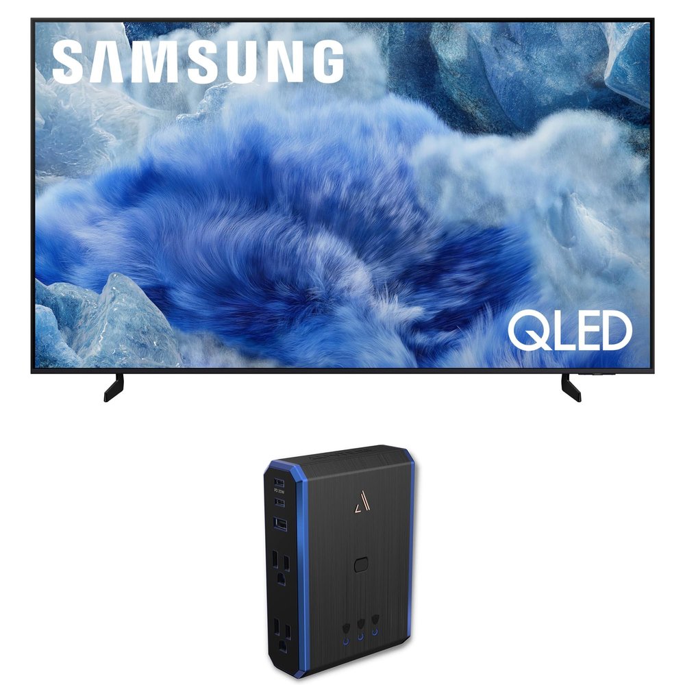 Samsung QN43Q8FAAFXZA 43 Inch Class QLED Q8F 4K Vision AI Smart TV with an Austere 5S-PS4-US1 4-Outlet Power with Omniport USB (2025)