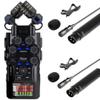 Zoom H6studio 6-Track Handy Recorder with 32-Bit Float Recording and 2X Vidpro Professional Wired XLR Lavalier Microphone XM-L2 view 1