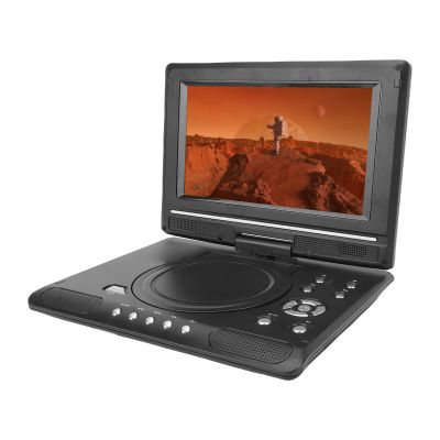 XUMIUZIY Portable DVD Player 9.8 Inch, Car DVD Player with Swivel Screen, Dual Speakers & Antennae, FHD 1080P Playback, Support USB/SD/AV and Multiple Disc Formats (Black)