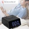 GOWENIC Radio Clock Speaker, Bluetooth Digital Alarm Clock with Wireless Charging, Double USB Ports, Stereo Sound, FM Radio, for Bedroom Office Home Use (US Plug) view 3