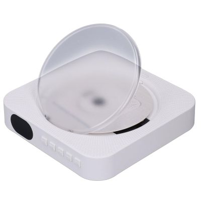 GOWENIC Bluetooth CD Player, Portable Stereo System with Remote Control, Protective Cover, AUX Input, Immersive Bass, for Home Study Music Playback (White)