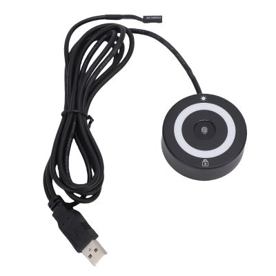 XUMIUZIY USB Fingerprint Reader, 360 Degree Touch ID Encryption Fingerprint Scanner, Fast Matching Biometric Portable USB Fingerprint Logger with RGB Light for Computer