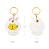 MC Fashion PU Leather Keychain Holder Case for AirTag, Cute Fruit-themed Animal Bag Charm Tracker Holder (Lemon+Bunny) view 2