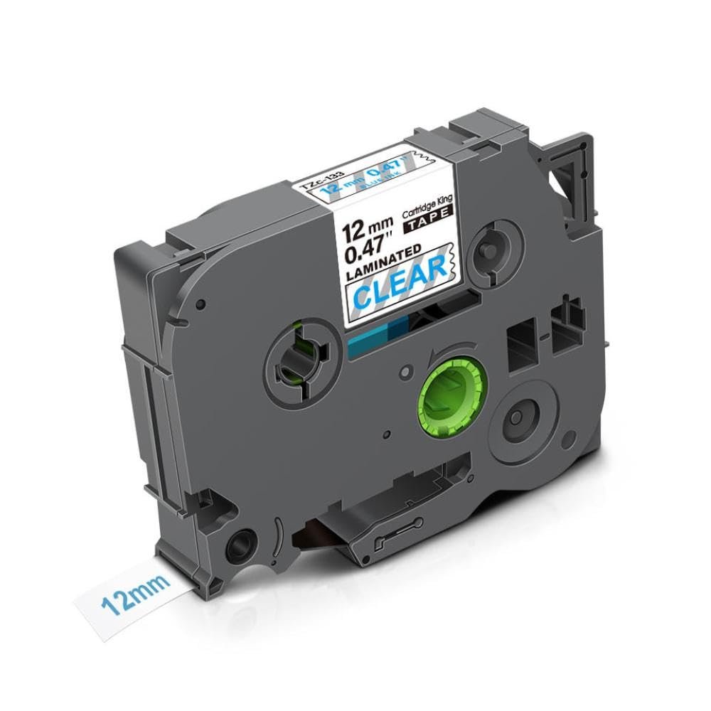 MnTGYH 12mm TZe-White-Label TZ231 TZ 231 131 Black On White Laminated Tape Compatible with Label Printer Models for Part Number TZ231(Blue on Clear)