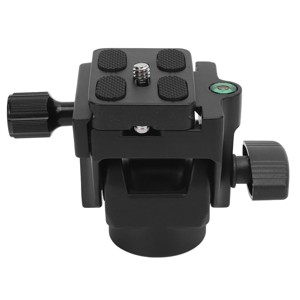 Monopod Tilt Head, Aluminum y Tr Head with Plate, Pan Tilt Head for DSLR Cs, 90 Tilt Movement for Birdwatching Photography, Includes 1/4 Inch S Mount