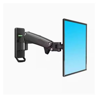 GVMUKNYE Monitor rack LCD computer monitor bracket wall-mounted rotating telescopic lift universal industrial(Black)