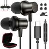 2 Pack in Ear Open Ear USB C Headphones for Samsung S25 FE S24 Ultra S23 A17,Over Ear Buds USB Type C Earphones Wired with Adjustable Ear Hooks for iPhone 17 Pro Max 16E 16 Plus 15,USB-C Headset view 2