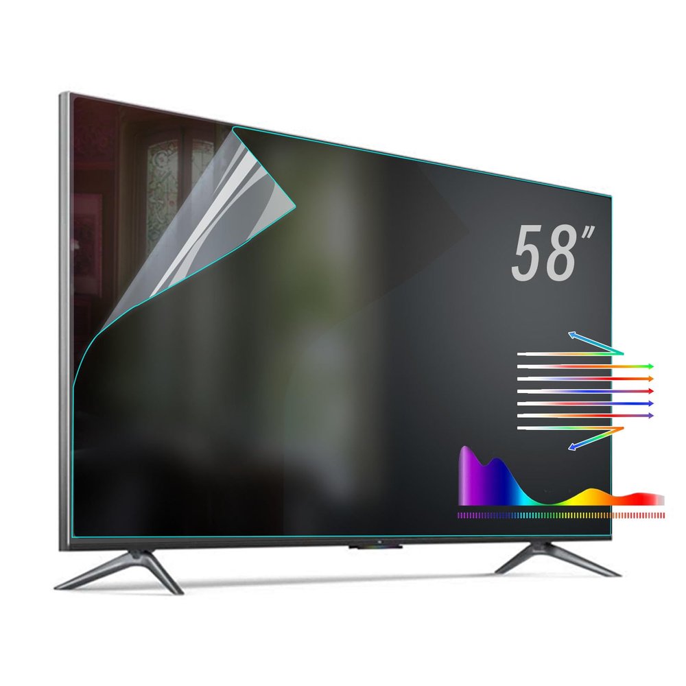 BU TV Screen Protectors 58 inch Anti-Glare Film,Out Blue Light,TV Glare Stopper Matte Film (58" 1269)