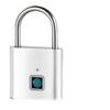 BUJXUKEQD Intelligent Fingerprint Padlock, Outdoor Waterproof and Rust Proof Padlock, Intelligent Electronic Padlock Head(Matte Silver) view 1