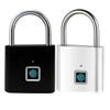 BUJXUKEQD Intelligent Fingerprint Padlock, Outdoor Waterproof and Rust Proof Padlock, Intelligent Electronic Padlock Head(Matte Silver) view 2