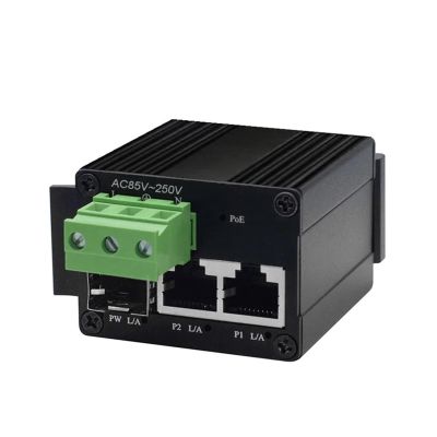 2-Port Gigabit Ethernet Switch with 1 SFP, DIN Converter, RJ45(Mini PoE Swith)