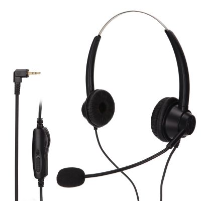 ChengyuWei H360D 2.5MV Binaural Phone Headset, Wired Business Headphone with Noise C Mic, 2.5mm Call Center Earphone for Customer Service, eting, Includes