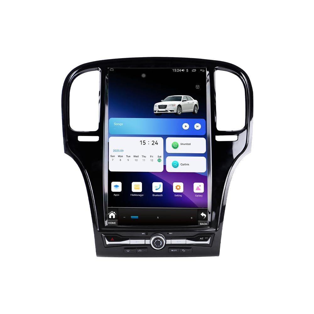 14.5 Inch Touch Screen 8+128GB Android 15 Car Radio for Chrysler 300C Head Unit Wirless Carplay GPS Navigation Screen Upgrade Multimedia Player Android Auto (for Year 2011-2014)