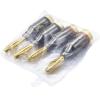 4pcs/2pairs Gold Plated Banana Head Power Amplifier Speaker Connector Connector Post 4MM Terminal view 2